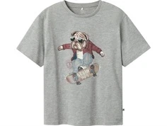 Name It grå meleret t-shirt med skater print